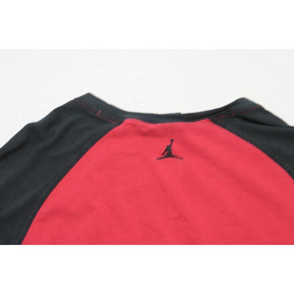 Nike Air Jordan Tee Gym Shirt Graphic Red 3/4 Sleeve Mens Size Medium - Picture 11 of 11